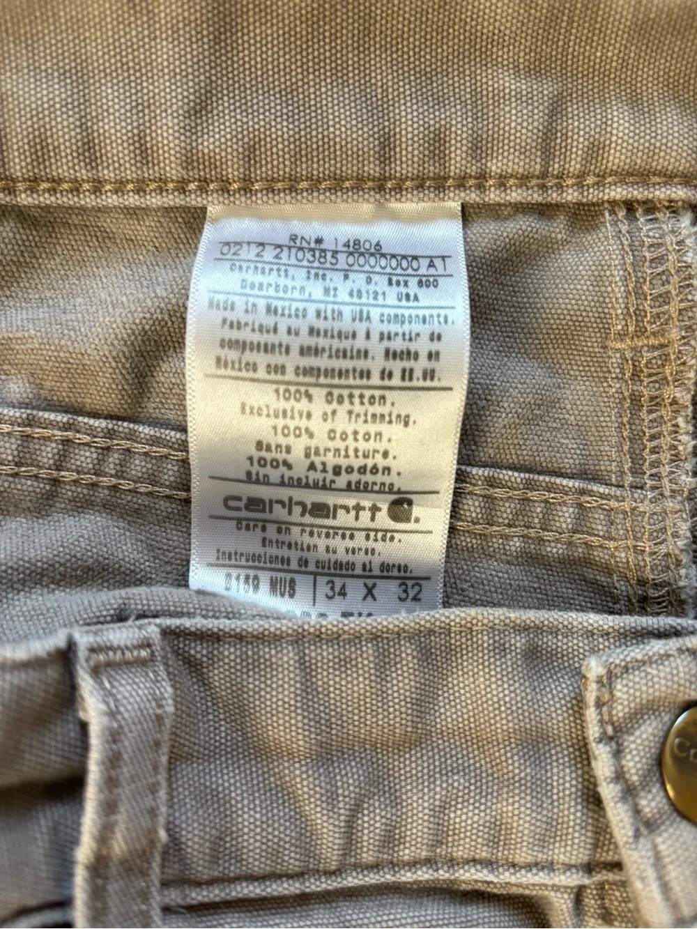 Carhartt Men’s Relaxed Carpenter Jeans - Light Khaki
